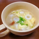 竹輪と豆腐と卵の中華スープ